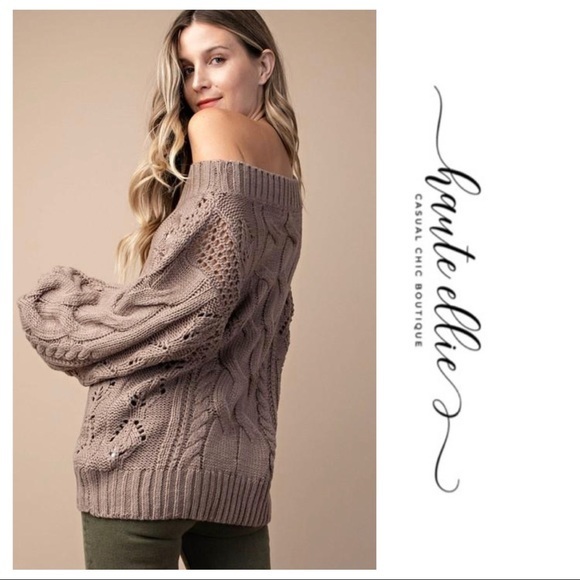 HUDSON -Loose Cable Knit Sweater - Picture 7 of 8